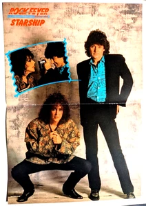 STARSHIP / MICKEY THOMAS / GRACE SLICK / U2 / MAGAZINE CENTERFOLD PINUP POSTER - Picture 1 of 2