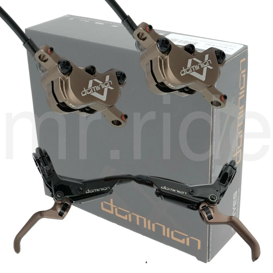 Hayes Dominion A4 Disc Brake and Lever,1000mm Hose, Black/Bronze