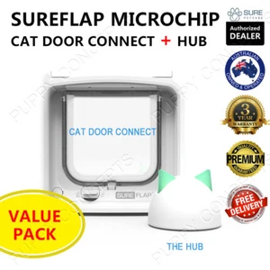 SureFlap Microchip Cat Door Connect & Hub Value Pack Keep Out Wifi App Dual Scan - Picture 1 of 6