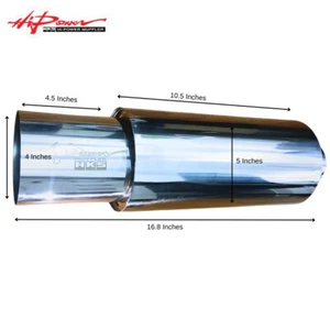 HKS Hi-Power Style Small Exhaust Muffler - 2.5 Inch Inlet, 4 Inch Outlet - Picture 1 of 7