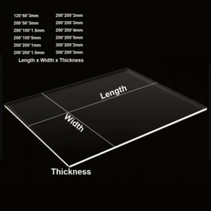 Clear Acrylic Perspex Plastic Sheet 1.5mm 1mm 2mm 3mm 4mm 5mm Thick Panels - Picture 1 of 3