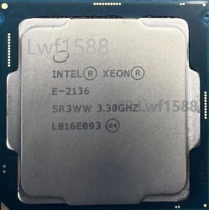 Intel Xeon E-2136 LGA1151 CPU processor SR3WW 3.3GHz-4.5GHz 6 core 12MB 80W - Picture 1 of 1