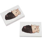 2 x 45mm 'Cuddling Pigs' Erasers / Rubbers (ER00042217)