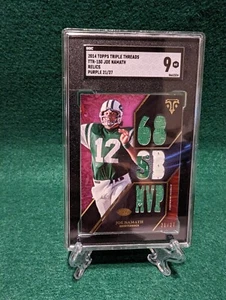 Joe Namath 2014 Topps Triple Threads parche reliquias TTR-150 # 21/27 - Imagen 1 de 2