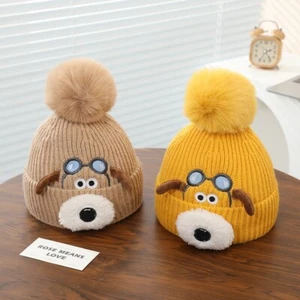 Cartoon Dog Design Winter Baby Beanie Hat for 6-30 Month Baby - Picture 1 of 11