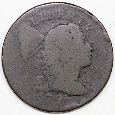 1796 1c S-90 Liberty Cap Large Cent Cover