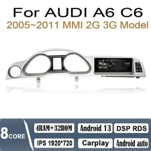 8.8" Android Navigation Car Gps Stereo Radio Wifi Carplay For Audi A6 C6 S6 3g - Picture 1 of 14