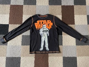 Tu STAR WARS Pyjama SHIRT (9-10 Years) Black STORM TROOPER Glow in Dark CHILDS - Picture 1 of 3