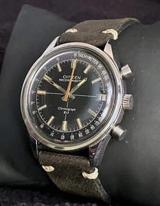 Vintage Citizen Recordmaster 4-570014Y Flyback Chronograph Manual Winding - Picture 1 of 10