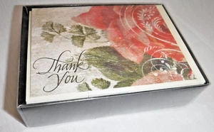 Hallmark Briefpapier leer innen Dankeskarten 24 Stück ROSENDRUCK BRANDNEU - Bild 1 von 6