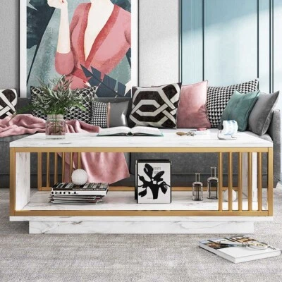 Living room household, marble coffee table. Light luxury simple but sturdy. - Image 1 of 2