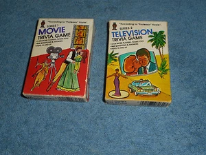 Vintage Professor Hoyle MOVIES & TELEVISION Pocket Trivia Game Card Decks 1984 - Picture 1 of 12