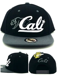 Wynn New 1954 California Republic Cali Youth Black Gray Era Snapback Hat Cap - Picture 1 of 8