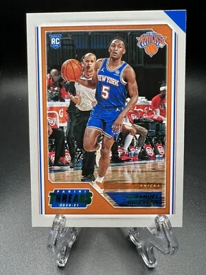 2020-21 Panini Chronicles Threads Green #100 Immanuel Quickley RC Knicks 1150 - Image 1 of 2
