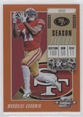 2018 Panini Contenders Optic Orange Prizm /49 Marquise Goodwin #15 - Image 1 of 2