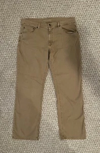 Mott & Bow Jeans Mens 38x32 Brown Khaki Mercer Straight Five Pocket Stretch - Picture 1 of 9
