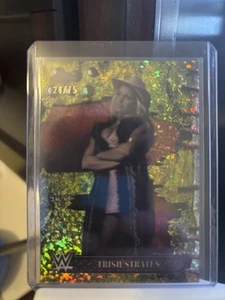 2025 Topps Chrome WWE x Cactus Jack Trish Stratus Yellow Mini Diamonds #/75 - Picture 1 of 2