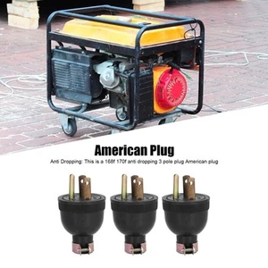 3Pcs American 3 Pole Plugs Compact Plastic Anti Loose Portable For 168f 170f MF - Picture 1 of 12