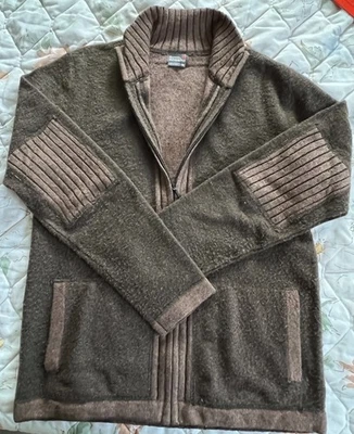 Suéter Royal Robbins - Para Hombre M - Cremallera Verde-Marrón - Sensación Suave - Bolsillos Profundos Foto 1 de 4
