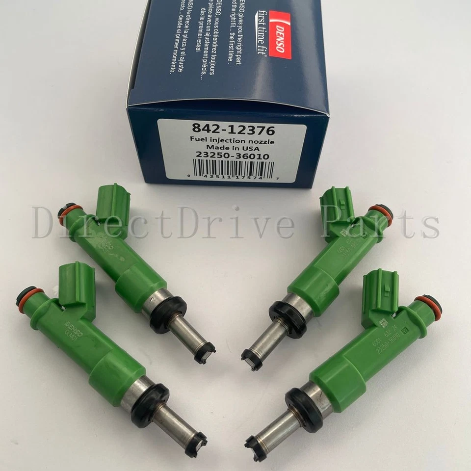 4X Denso Fuel Injectors for 2009-2012 Toyota Camry RAV4 Highlander 23250-36010 Foto 1 de 4