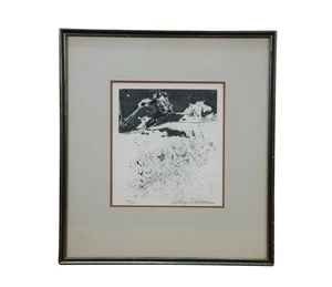 LeRoy Neiman 1972 Firmado Enmarcado Esquí Alpino VII Grabado 16" - Imagen 1 de 10