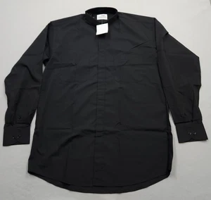 NUEVA Camisa Stadelmaier Clero Para Hombres 16.5 (US L/XL) Negra Sacerdote Pastor Ministro - Imagen 1 de 10