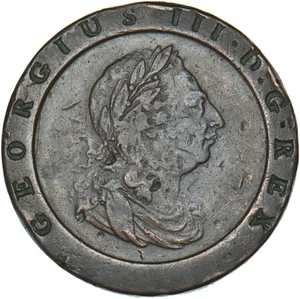 1797 Cartwheel Twopence - George III British Copper Coin - Picture 1 of 2