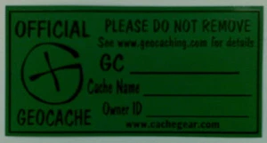 2 x GPS Geocaching Large geocache stickers.