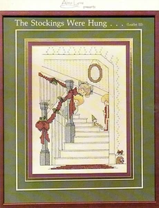 Alma Lynne Designs Cross Stitch Pattern The Stockings Were Hung Holiday 1983 b60 - Picture 1 of 2