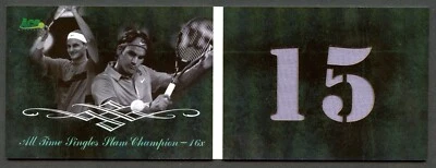 Roger Federer 2011 Grand Slam #6 Champion Memorabilia Booklet 33/63 Tennis Card - Image 1 of 2