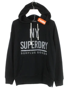 Superdry Surplus Goods Graphic Hood Black Sudadera Hombre 2XL Canguro Bolsillo - Imagen 1 de 9