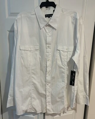 Knockout Jeans White Long Sleeve Button Up Style 958 Mens 3XL - New - Image 1 of 4