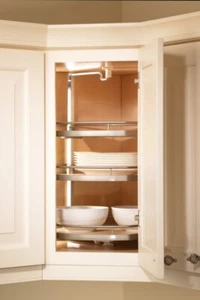 Twister Corner cupboard Storage Set 720 mm 2 Shelfs Chrome Modern KTWCU720C - Picture 1 of 21