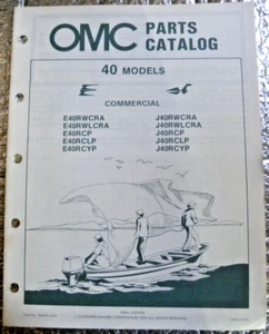 1984 Factory OMC  Outboard parts Catalog Commercial  40 HP Models FREE SHIPPING - Picture 1 of 5