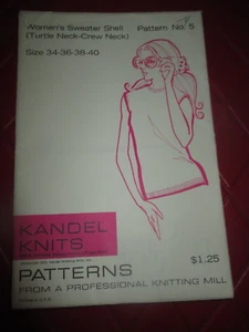 UNCUT Kandel Knits WOMEN'S SWEATER SHELL w/TURTLE & CREW NECK #5 - 1970's - Picture 1 of 2