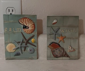 Sea Wall Decor Serene Calm Seashells Statfish By Stephanie Marrott Bathroom  - Picture 1 of 8