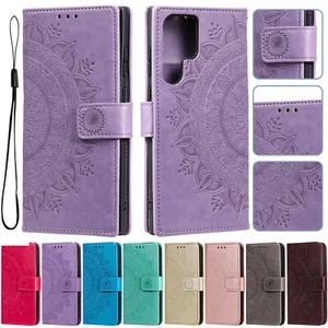 For Samsung Galaxy S25 Ultra|+ S24 FE Totem Printing PU Leather Flip Wallet Case - Picture 1 of 25