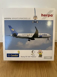 Herpa Wings 554381 Condor Boeing 767-300 Peanuts D-ABUH 1:200 Modell OVP SELTEN - Imagen 1 de 8