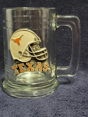 Texas Longhorns Beer Mug 16 oz Glass 3D Logo With Handle - Image 1 of 4