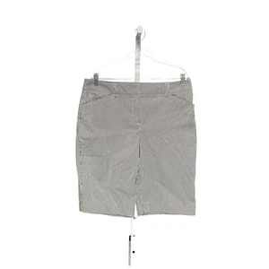 Jones New York Gray Stripe Bermuda Shorts, Size 12 - Picture 1 of 4