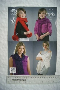 Vintage: King Cole 3614 Scarves and wrap, Galaxy Chunky, 4 years to adult - Picture 1 of 1
