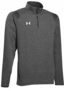 Under Armour Hustle Fleece 1/4 Zip Pullover Jacket Men's SMALL Grey 1310071 NWT - Picture 1 of 6