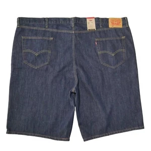 Levi's 469 Loose Fit Stonewashed Denim Jean Dark Blue Shorts Men's Size 52 NWT - Picture 1 of 7