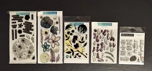 Concord & 9th Rubber Stamps Dies Set Lot of 5 - New Sealed Birthday Floral... - Picture 1 of 13