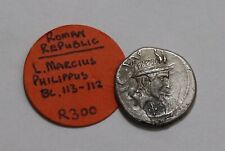 🧭 🇮🇹 ANCIENT ROMAN REPUBLIC DENARIUS MARCIUS PHILIPPUS RSC 12 3.88Gr. BETTER 