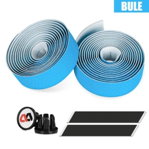 2pcs Bike Handlebar Tape Road Bicycle Cycling Non-slip Handle Wrap Outdoor Sport - Picture 1 of 20