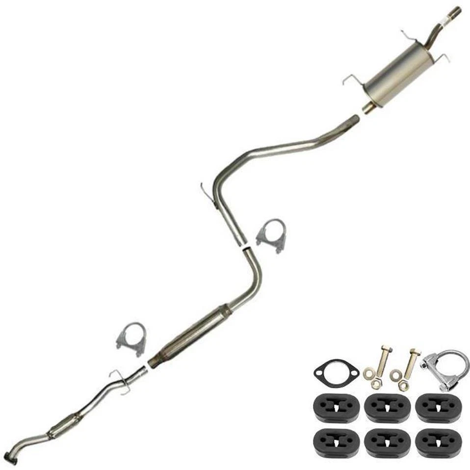 Stainless Steel Exhaust Kit w/ Hangers and Bolts fits: 1998-2003 Ford Escort ZX2 - Image 1 of 4