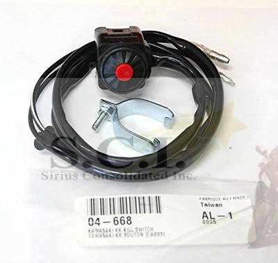 KAWASAKI KDX250 KX250 KX500 KLR650 KLX250S KLX650 KE100 KE175 KILL STOP SWITCH - Image 1 of 3