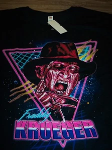VINTAGE STYLE A NIGHTMARE ON ELM STREET FREDDY KRUGER T-Shirt 80's SMALL NEW - Picture 1 of 2