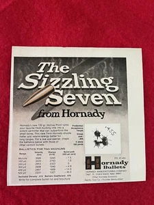 Vintage 1972 Hornady Bullets Print Ad 7 mm Magnum - Picture 1 of 3